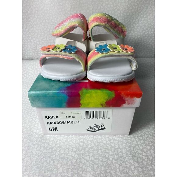 Rachel Shoes Girls 5 Toddler Karla Rainbow Multi Sandals - Picture 12 of 13